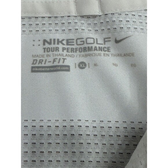 Nike Golf Tour Performance Dri Fit Polo Shirt Size XL Mens TPC San Antonio White - Picture 7 of 11